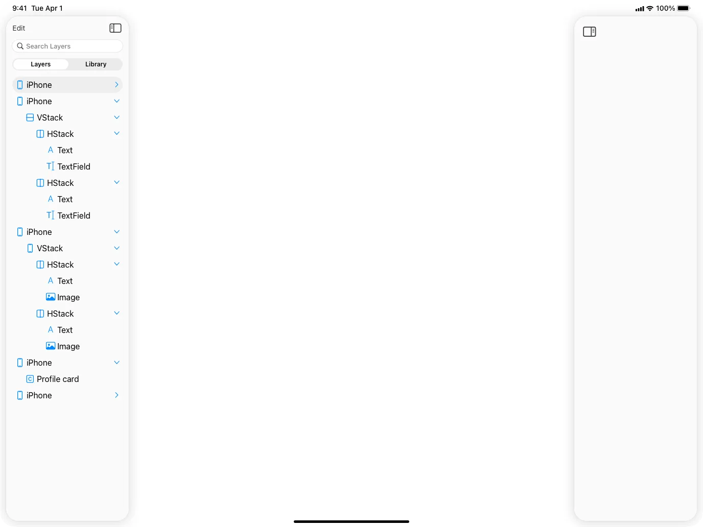 BluPri canvas view design