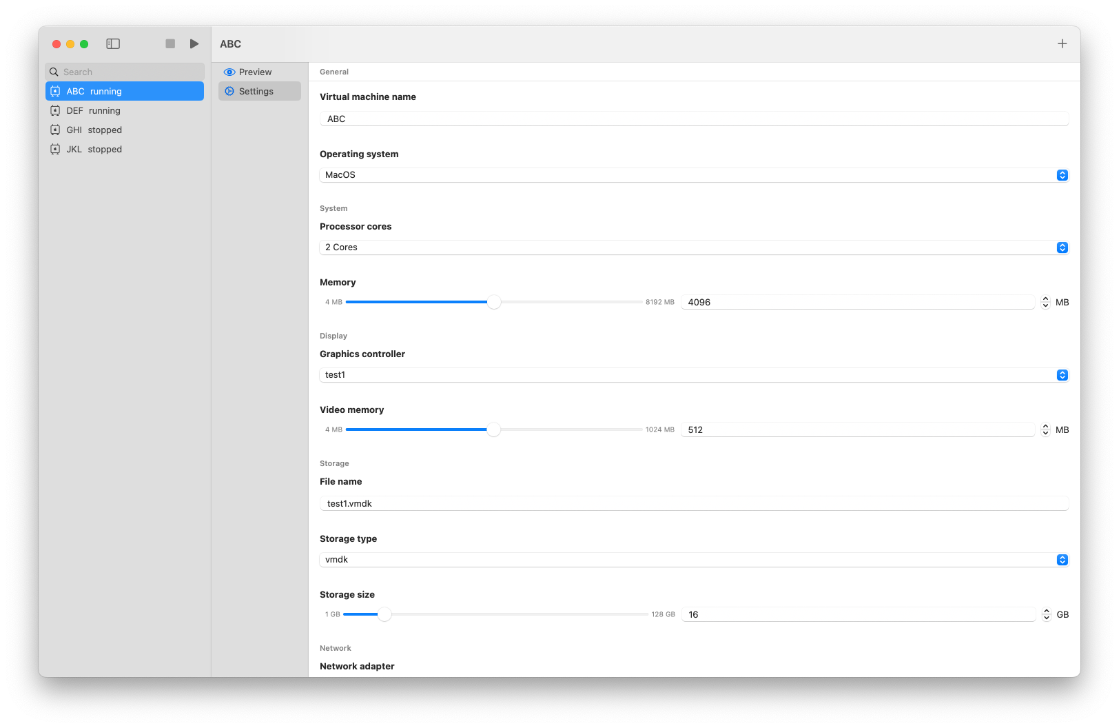 Virtual machine app design preview